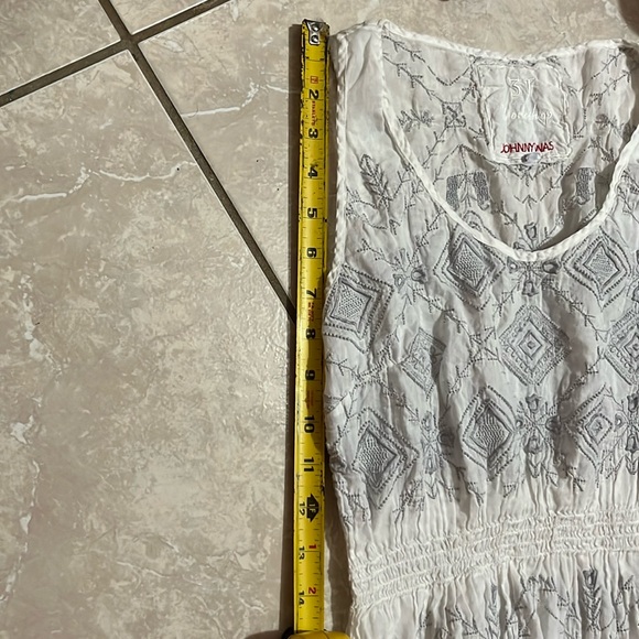 Johnny Was White Embroidered tunic top/dress - Picture 5 of 6